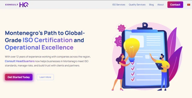 homepage of the website