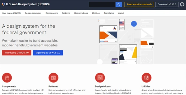 USWDS standards in government web development